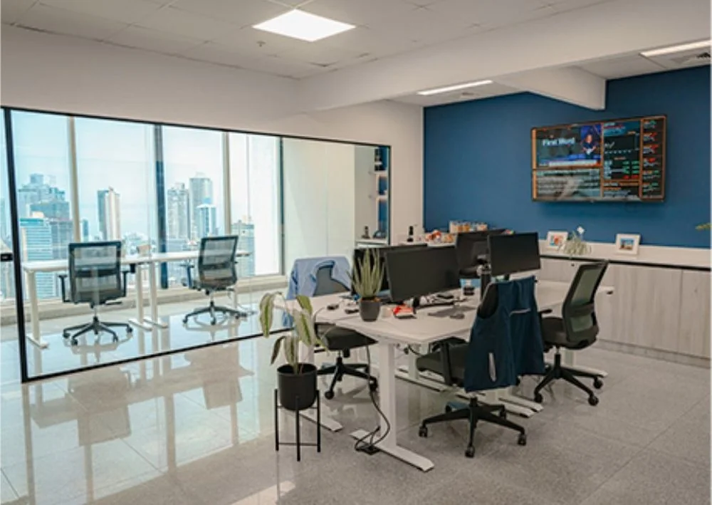 Office interior from the Panama City commercial property portfolio materials